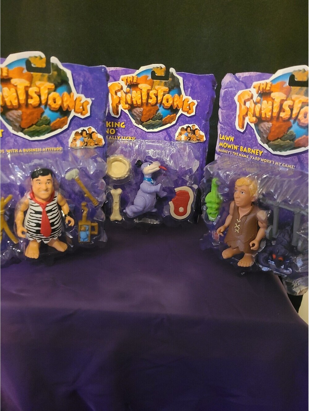 The Flintstones Action Figure Set - Big Shot Fred, Lawn Mowin' Barney & Licking